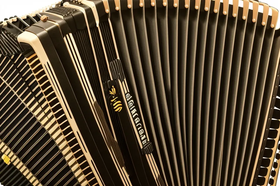 Nahaufnahme der Bassknöpfe eines Hohner Akkordeons während einer Übungseinheit